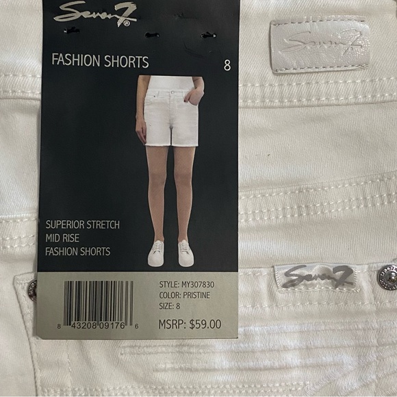 SEVEN 7 Womens White Denim 5 Pocket Shorts Size 8 - Picture 9 of 12